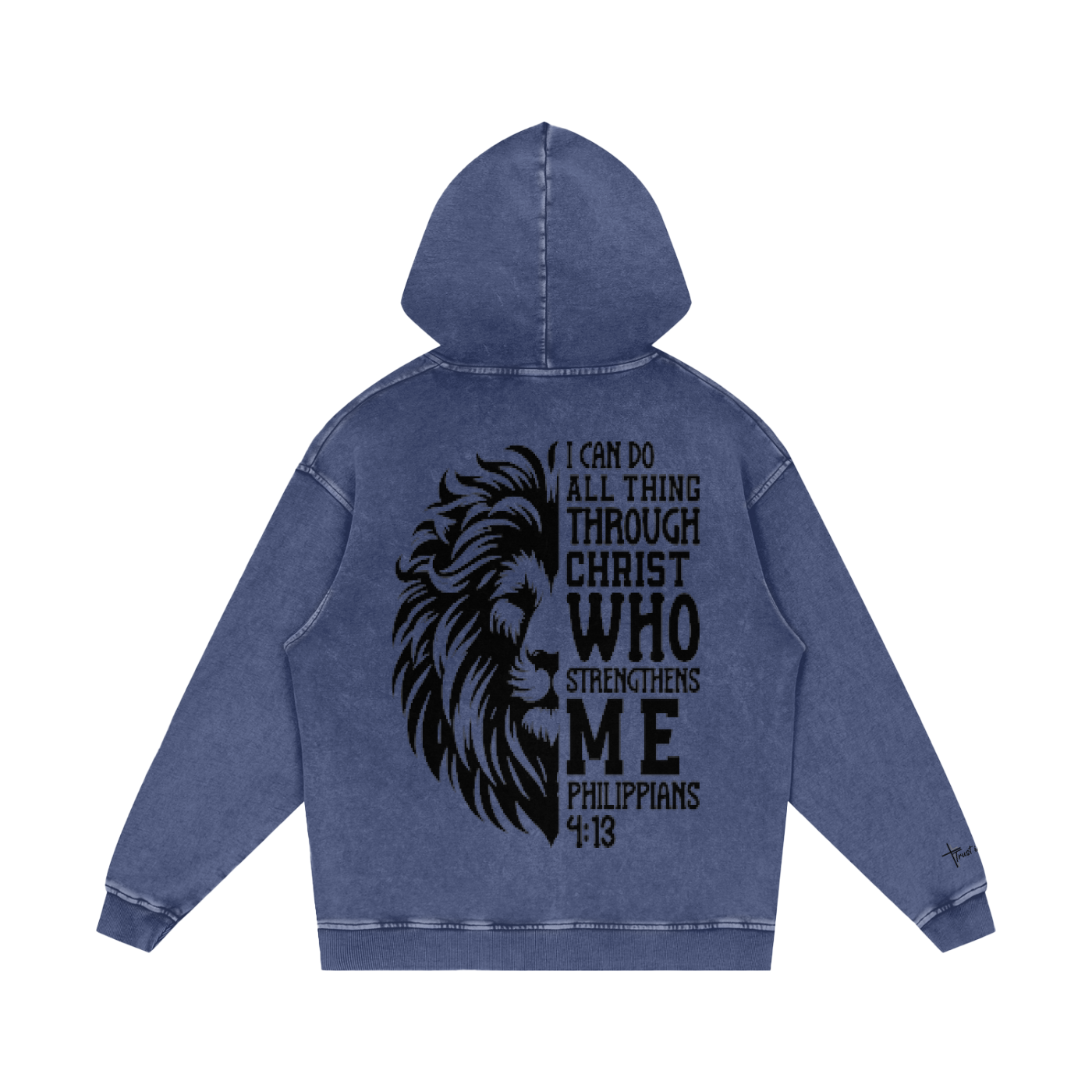 Snow Washed Loose Cotton Hoodie