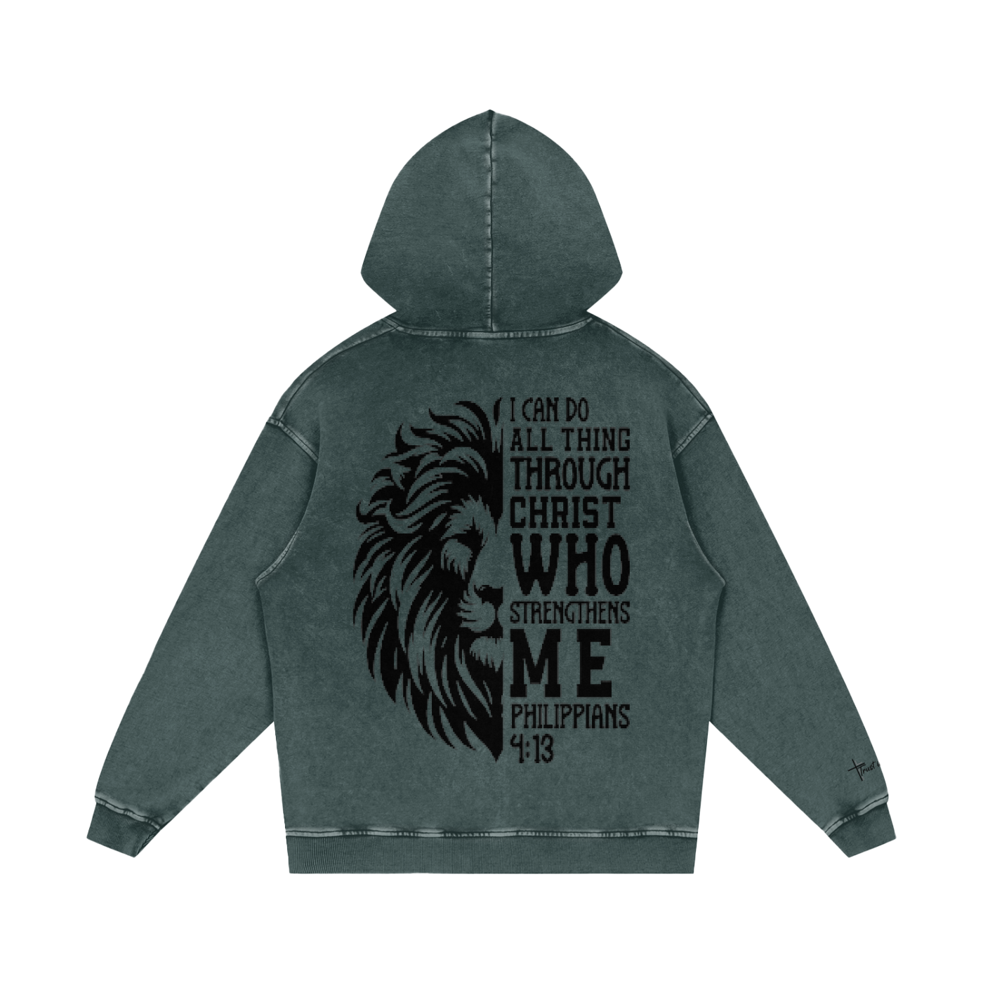 Snow Washed Loose Cotton Hoodie