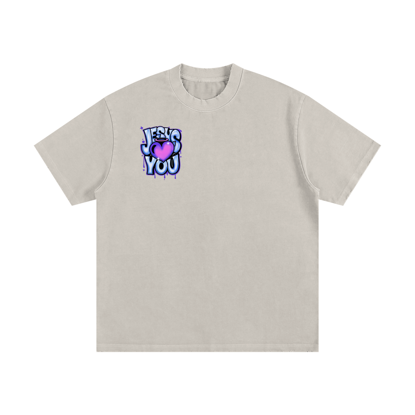 Heavyweight Vintage Washed Frayed T-Shirt