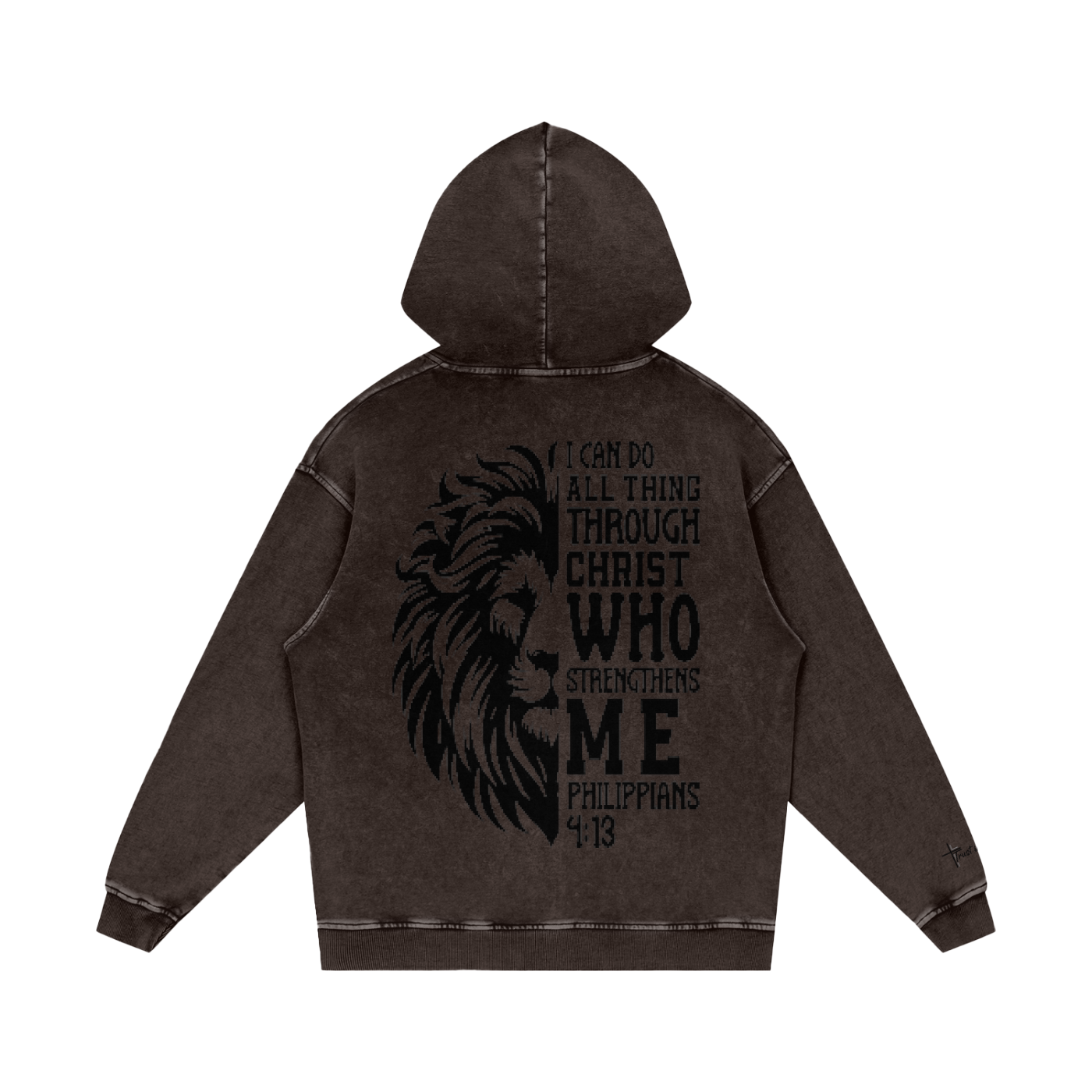 Snow Washed Loose Cotton Hoodie