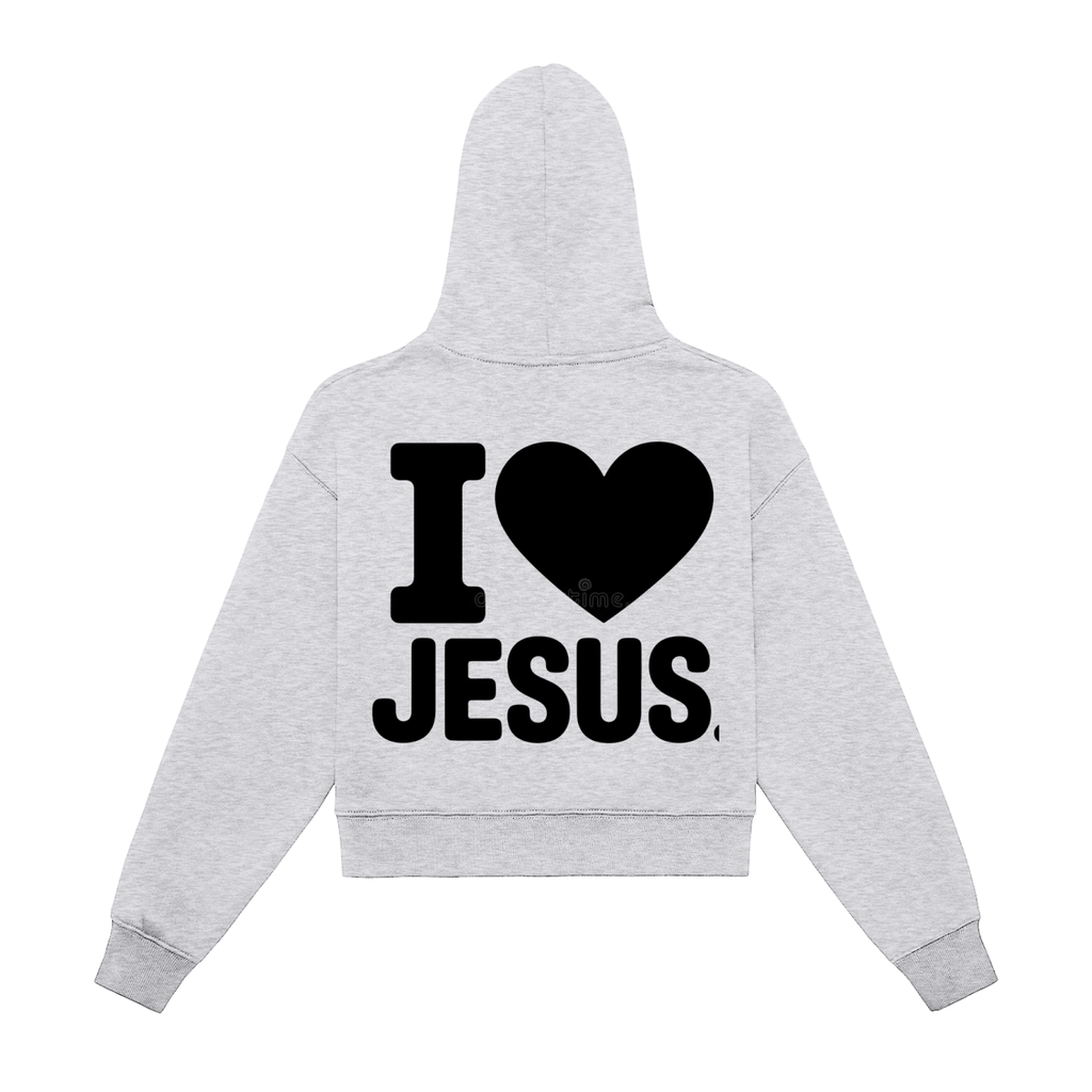 Zip-Up Cropped Hoodie