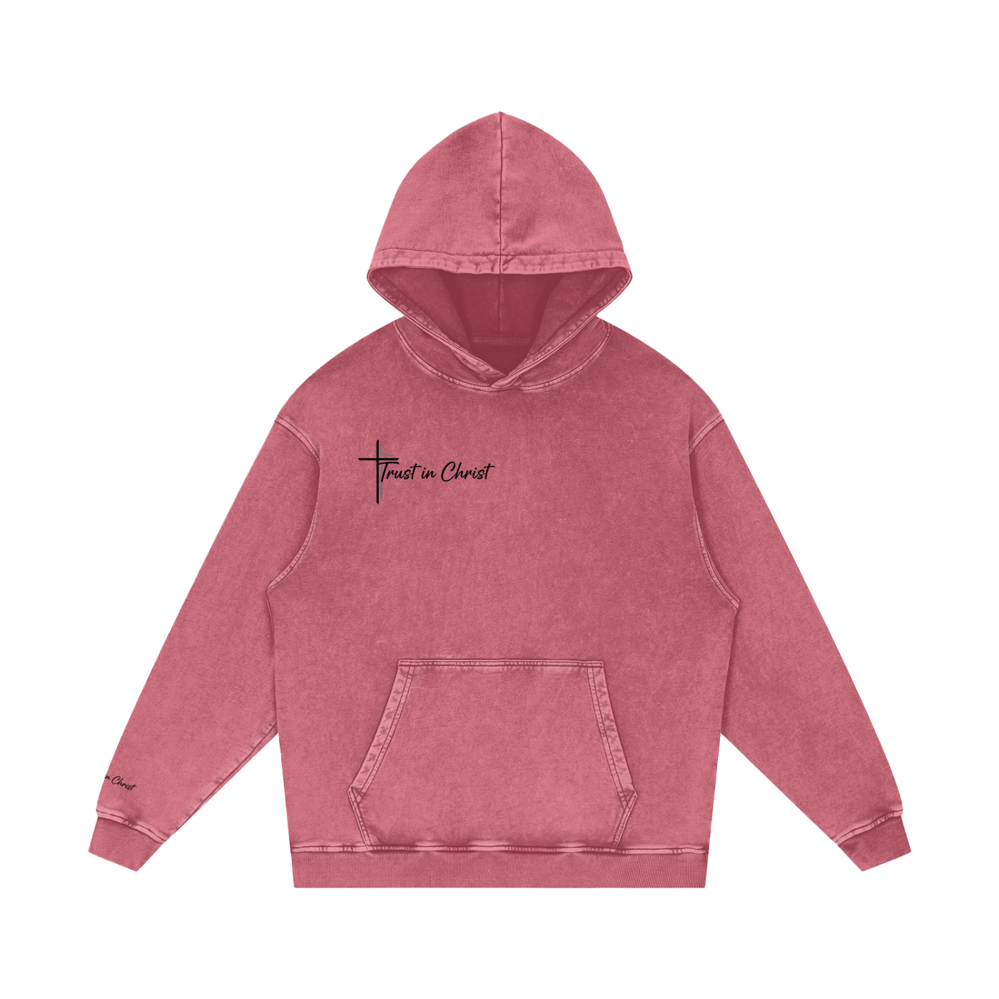Snow Washed Loose Cotton Hoodie