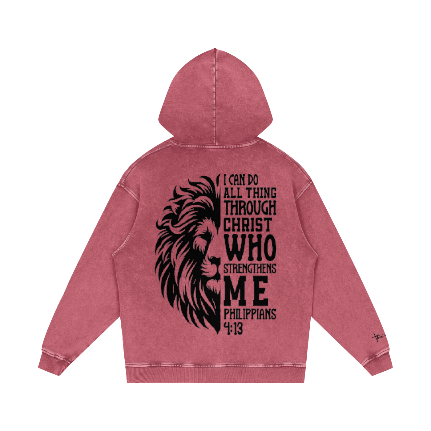 Snow Washed Loose Cotton Hoodie