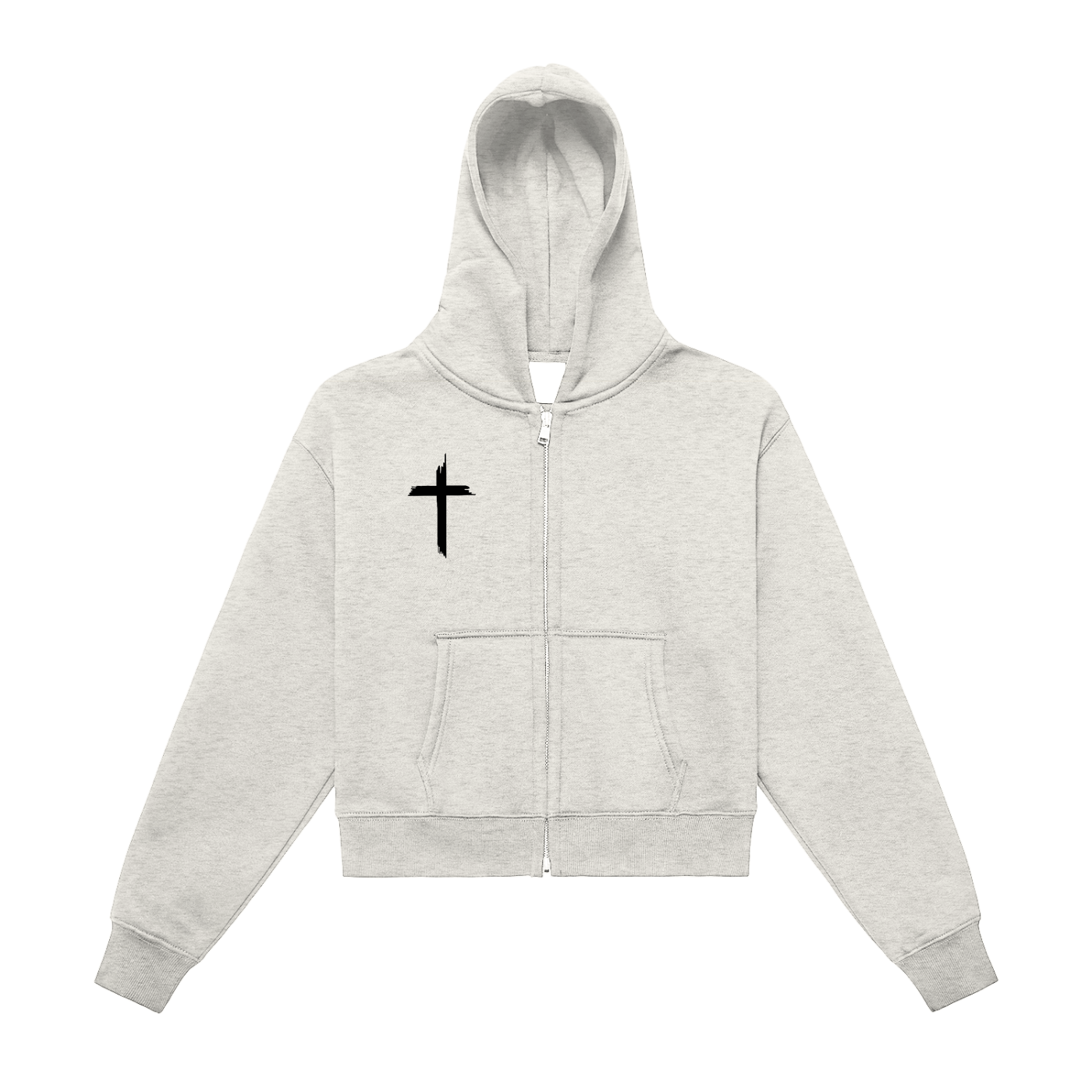 Zip-Up Cropped Hoodie