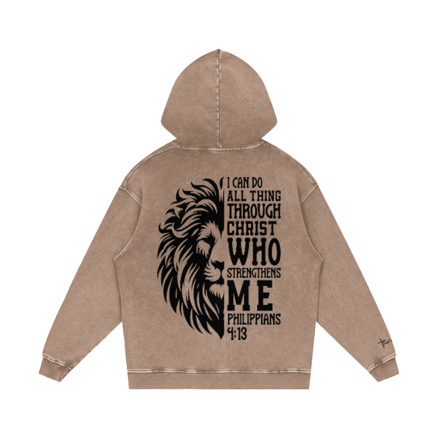 Snow Washed Loose Cotton Hoodie