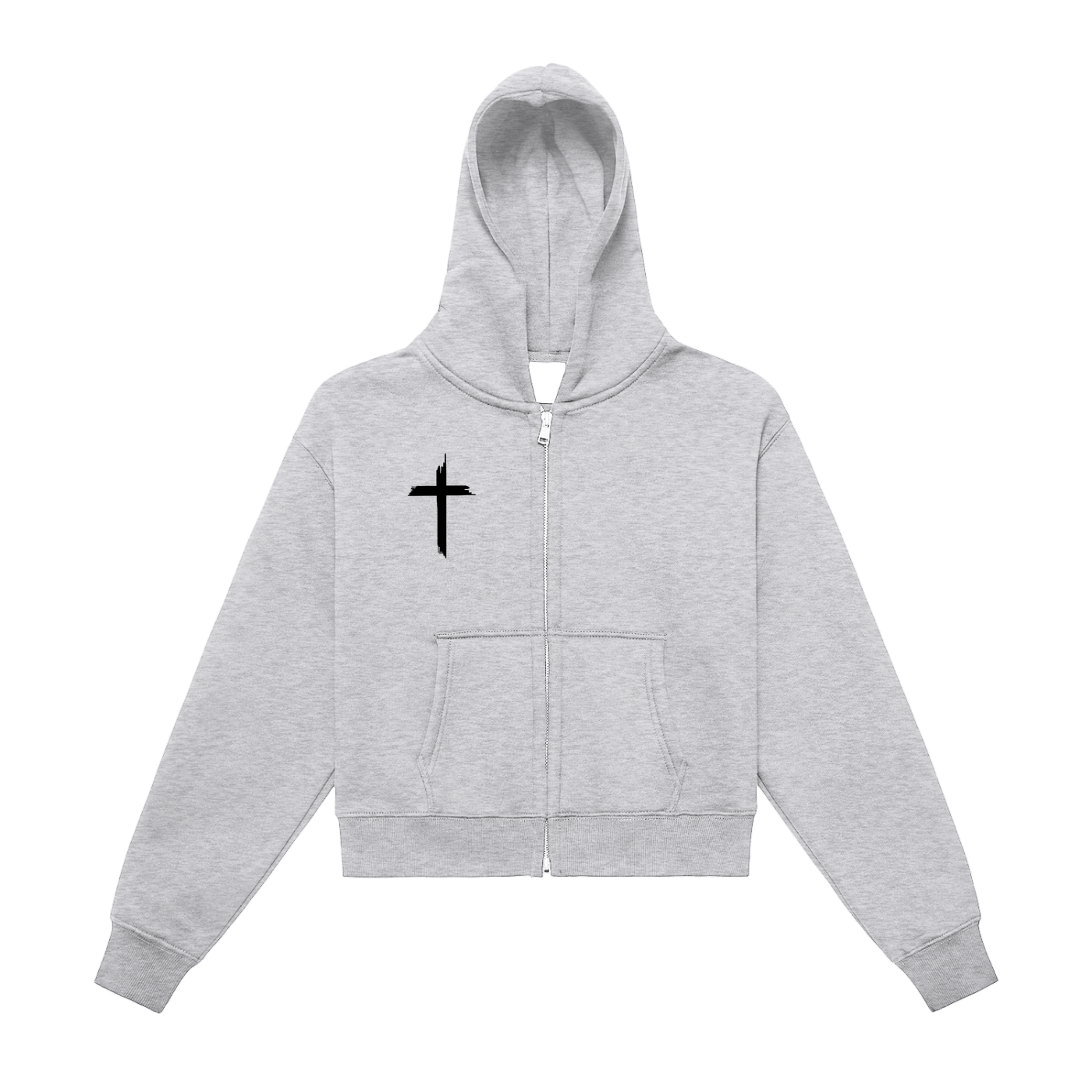 Zip-Up Cropped Hoodie