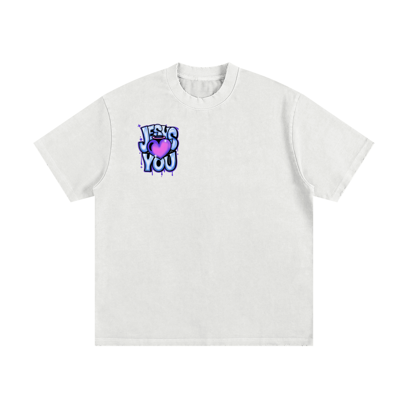 Heavyweight Vintage Washed Frayed T-Shirt